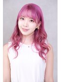 Lia＆汐見悠佑　ピンクカラー　ブリーチ有