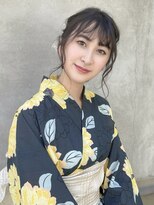 浴衣ヘアメイク 4段パパラム帯結び