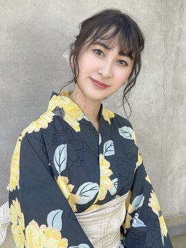 ラブクロムトーキョー オモテサンドウ(LOVECHROME OMOTESANDO) 浴衣ヘアメイク 4段パパラム帯結び