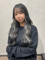 フレーム 博多店(FRAME)&nbsp;ホワイトインナーカラー韓国風顔周りレイヤー【福岡/博多】