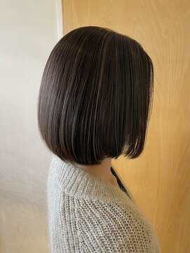 オーガニックエコ 川越(organic+eco) 30代40代大人かっこいいグレージュハイライト×ボブ