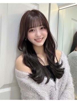 レイリー 原宿 表参道(Rayreee) くびレイヤー美髪ケアカラーエアリーロングピンクブラウン