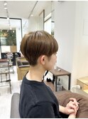マッシュショート×オリーブグレージュ