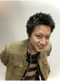 メンズカット　パンク　ツンツン　スパイキーショート　イケメン