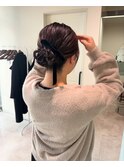 ヘアアレンジ/ヘアセット/ふんわりシニヨン/結婚式お呼ばれヘア