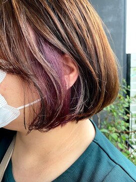 ナナ バイ ピケ(nana by pique) クラシカルボブ/イヤリングカラー/透明感/ピンクラベンダー/20代