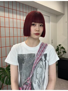 ペレ 渋谷(PELE) ホワイトグレージュ/デジタルパーマ/チェリーブラウン/渋谷