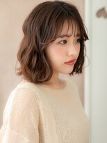 カバーヘア ブリス 大宮西口(COVER HAIR bliss) シースルーバング抜け感ゆるふわ外ハネエアリーボブパーマV大宮