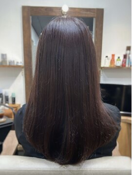 カミケン 清明店(kamiken.) うる艶ミディアムヘア×大人ブラウンカラー【カミケン清明店】