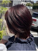 大人レイヤーボブ/レッドブラウン/40代/50代/三河/知立