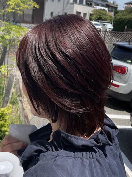 ジュエ ヘアー デザイン(Jue hair design) 大人レイヤーボブ/レッドブラウン/40代/50代/三河/知立