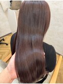 縮毛矯正ピンクブラウン