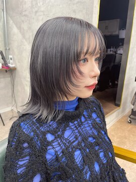 リミットバイアフィナー 大宮店(limit by Afinar) 顔まわりレイヤー／レイヤーカット／ダークグレイ