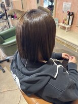 ジール(zeal)&nbsp;着物ヘア/大人ガーリー/ダークアッシュ/似合わせカット/成田