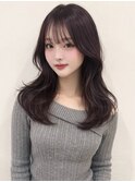 韓国ヘア/レイヤーカット/ラベンダーグレージュ