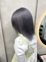 ルノン フィージュ(LUNON fieju)&nbsp;黒髪クラゲヘアーオリーブグレー小版ココアページュ