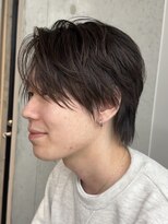 ガーデンタチカワネクスト(garden tachikawa next) 大人男子ナチュラルセンターパートウルフ毛流れカット20代30代