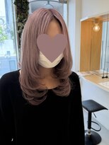エイトヘアー(8 HAIR)&nbsp;レイヤーカット ピンクラベンダー ブリーチカラー