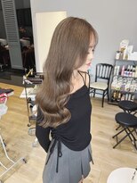 チェレ ブラン 堺東店(Chere brun) 30代艶髪カラーオリーブグレージュ×ヨシンモリ×レイヤーカット