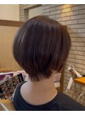 宇治ショート白髪ぼかしナチュラルショート