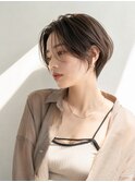 大人可愛い20代30代40代小顔ウルフレイヤーボブグレージュ