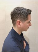 ナチュラルフェードアップバング大人メンズショート＜理容室＞