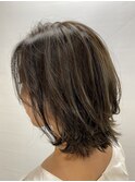 10代20代 大人可愛い外ハネレイヤー シークレットハイライト