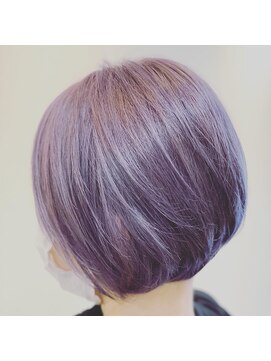 イーチ ディー ヘアーアンドトータルビューティー(each dee hair&total beauty) 似合わせカット/ガーネットパープル/丸みショート