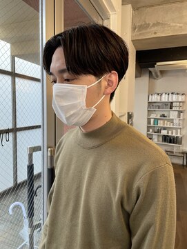 バイフィフス 原宿/表参道(by fifth) ナチュラルセンターパート/ツーブロ刈り上げ/ナチュラル襟足