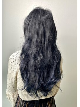 オンザ(ONTHE) ネイビーグレーグラデーションロングスタイル【林京平】