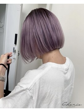 シェリ ヘアデザイン(CHERIE hair design) ボブ×ラベンダーグレー