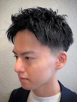 ビンゴ(BINGO)&nbsp;ba397ツーブロック刈り上げアップバング束感バーバースタイル