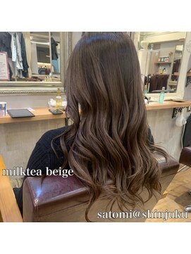 ワット 原宿店(W) 原宿髪質改善ベージュカラーブリーチなし韓国レイヤーハイライト