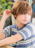 大人かわいい暖色系カラーマッシュショートa志木20代30代40代