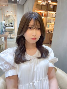 ロンド エスポワール 錦糸町(Lond espoir) ピンクベージュ前髪カタログマルチダボブ【韓国ヘア/顔まわり】