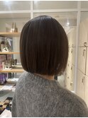 20代30代40代小顔切りっぱなし大人ボブ透明感カラー