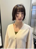 切りっぱなしボブ×顔周りデザイン
