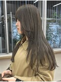 ブリーチなしカラー オリーブベージュ レイヤーカット/momoka