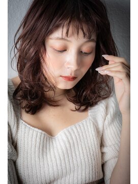 カバーヘア 上尾西口店(COVER HAIR) 抜け感レイヤーカットウェーブミディアムウルフv上尾20代30代