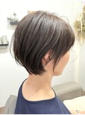 ショートカット×ひし形ショートボブ×前髪あり　30代40代50代