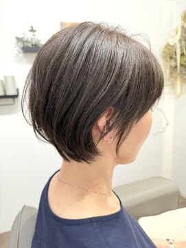 アプレッジ(PLEDGE) ショートカット×ひし形ショートボブ×前髪あり　30代40代50代