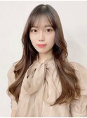 小顔大人可愛いモテ髪☆薄めバング&ふんわりレイヤーカール