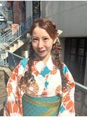 成人式/成人式ヘア/着物/振袖ヘアアレンジ/振袖着付け/振袖