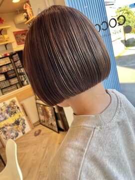 ヘア メイク ココ(hair make coco) タッセルボブ×ハイライト