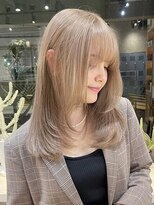 サンクマーケット 渋谷(cinq MARKET)&nbsp;渋谷ブリーチダブルカラーレイヤーカットハイトーンカラー韓国