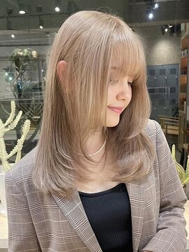 サンクマーケット 渋谷(cinq MARKET) 渋谷ブリーチダブルカラーレイヤーカットハイトーンカラー韓国