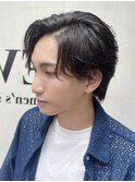 ラウンドマッシュ/韓国ウルフ/フェザーパーマ/松戸駅/men's