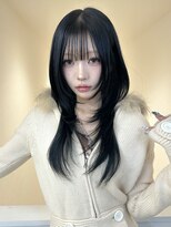 アイトーキョーエス 渋谷(AI TOKYO S)&nbsp;着物ヘア/ダークアッシュ/ミディアムレイヤーカット/渋谷