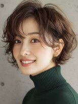 トゥルートラスト 和戸店(True Trust)&nbsp;おしゃれな大人のミニボブ×ルーズパーマ×ココアブラウン