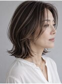 大人ハイライト×外ハネレイヤー